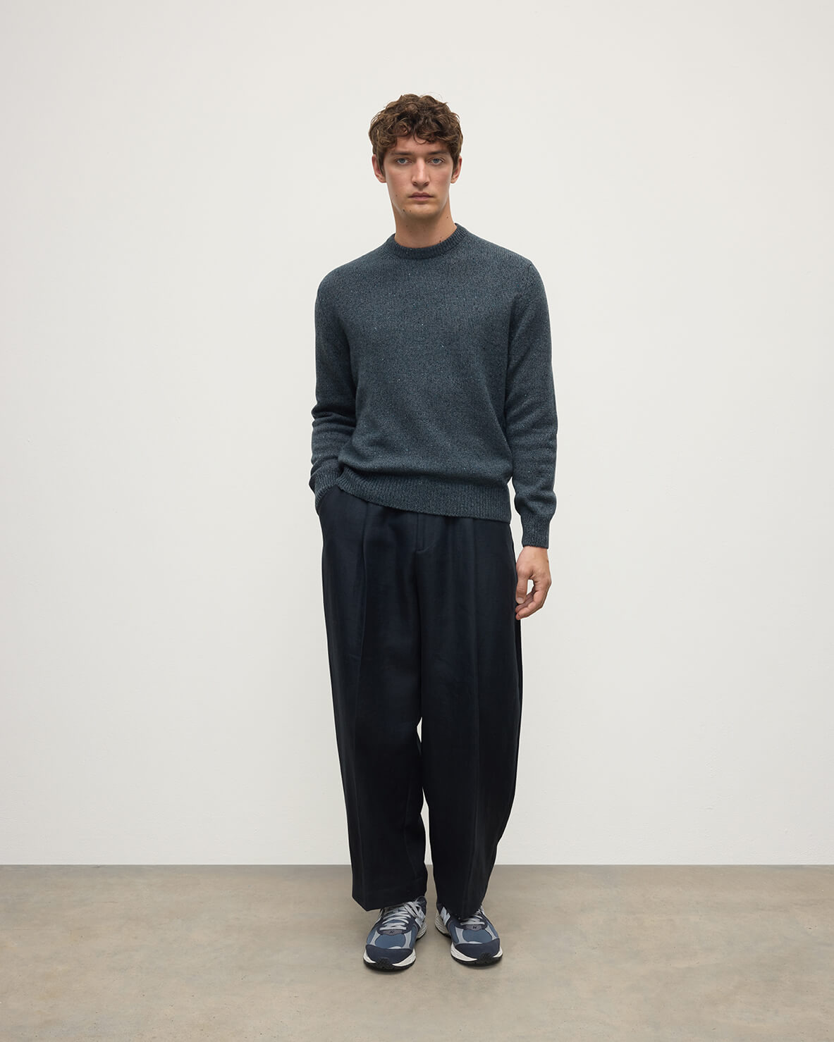 Blue Donegal Cashmere Marl Jumper - 2