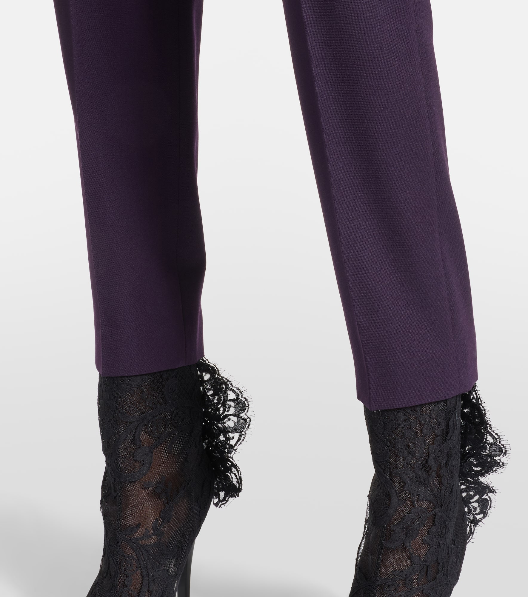 Wool slim pants - 5