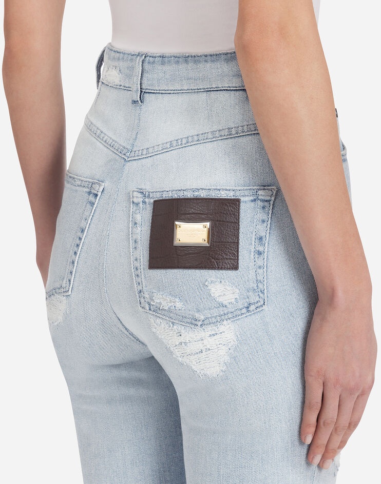 Audrey jeans in light blue denim with rips - 6