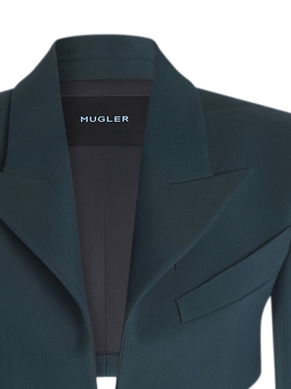 cropped hook-front blazer - 2