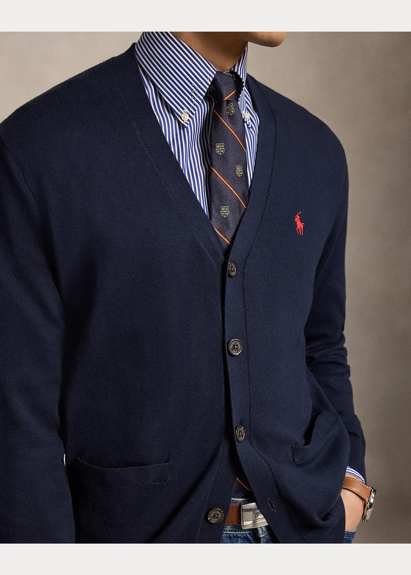 Cotton V-Neck Cardigan 5