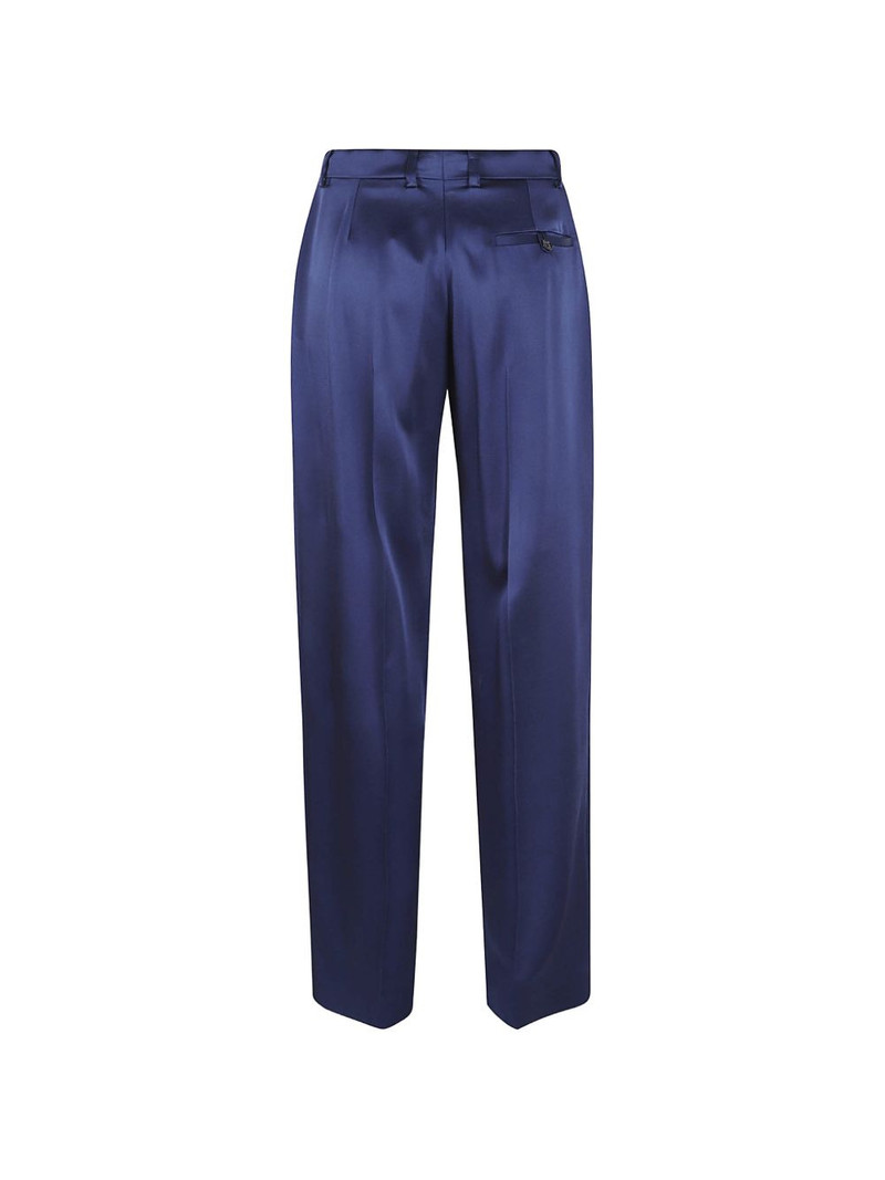 Stella McCartney pressed-crease satin trousers outlook
