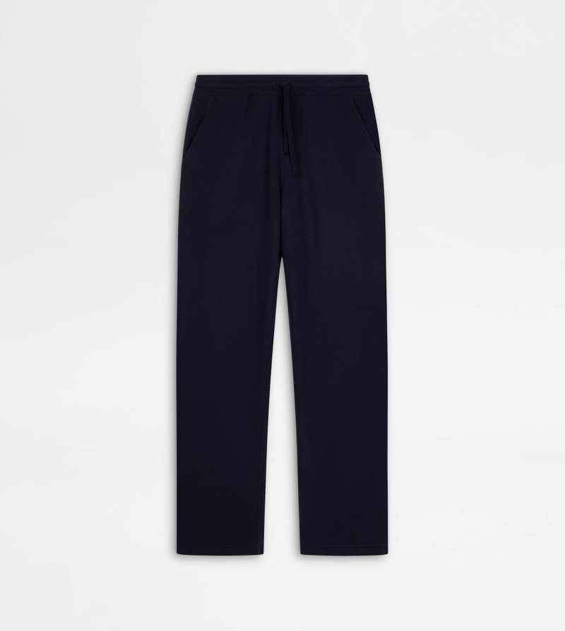 JOGGING PANTS IN CASHMERE BLEND JERSEY - BLUE 1