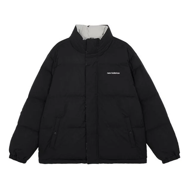 New Balance Warm and Windproof Sports Down Jacket 'Black Grey' AMJ14306-BK - 1