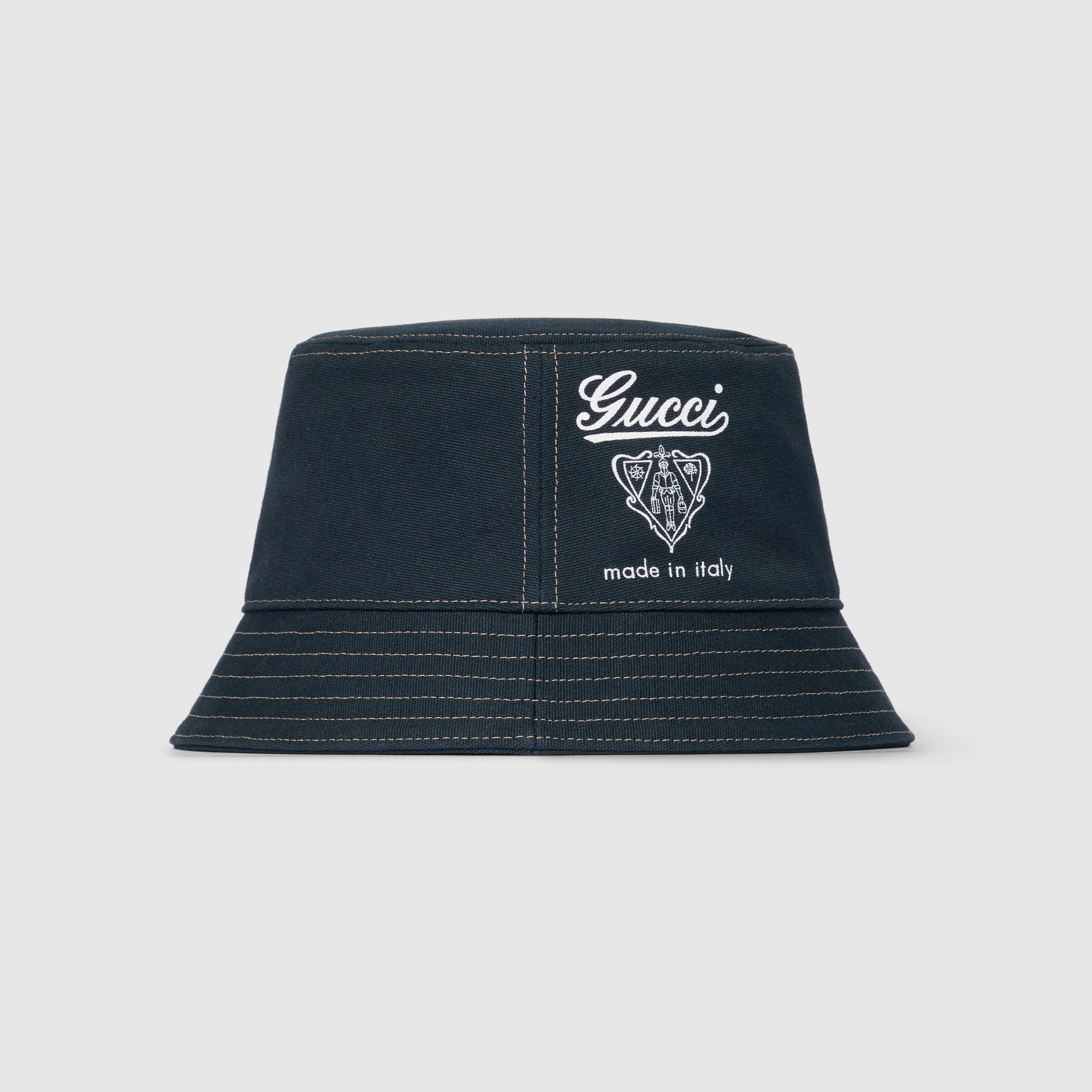 Printed cotton canvas bucket hat - 4