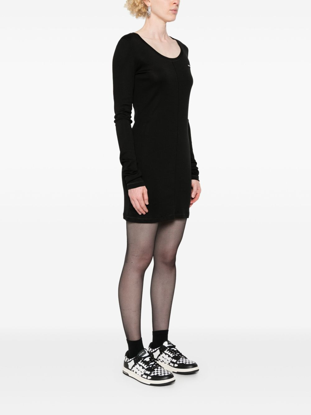logo-patch dress - 3