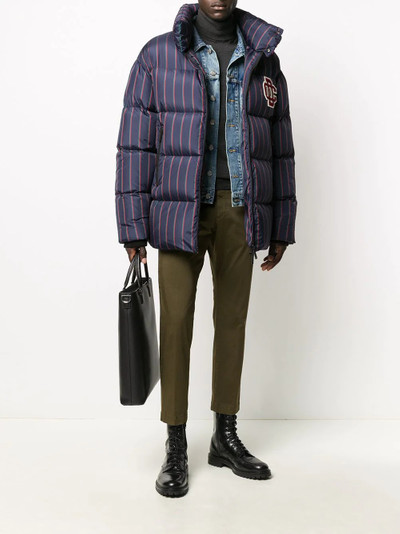 DSQUARED2 striped padded coat outlook