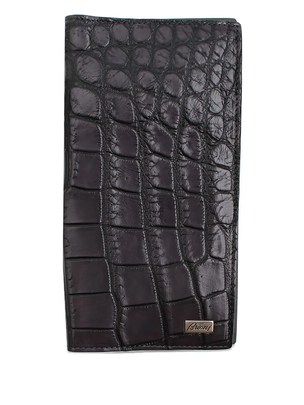 crocodile-embossed leather wallet - 1