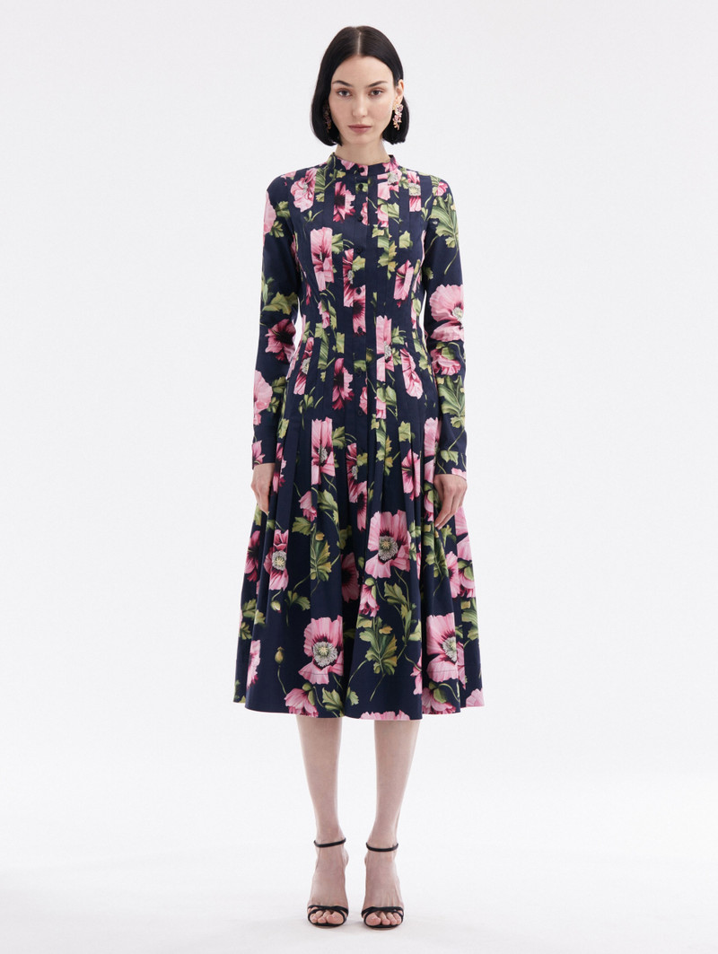 POPPY COTTON POPLIN MIDI DRESS - 1