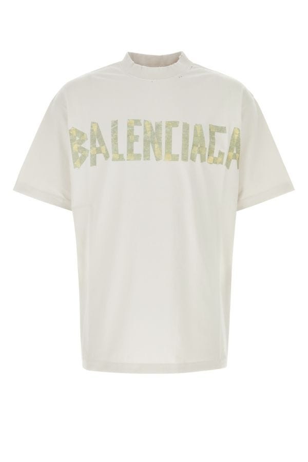 Tシャツ・カットソー BALENCIAGA CHALK COTTON T-SHIRT Balenciaga T-Shirt XS