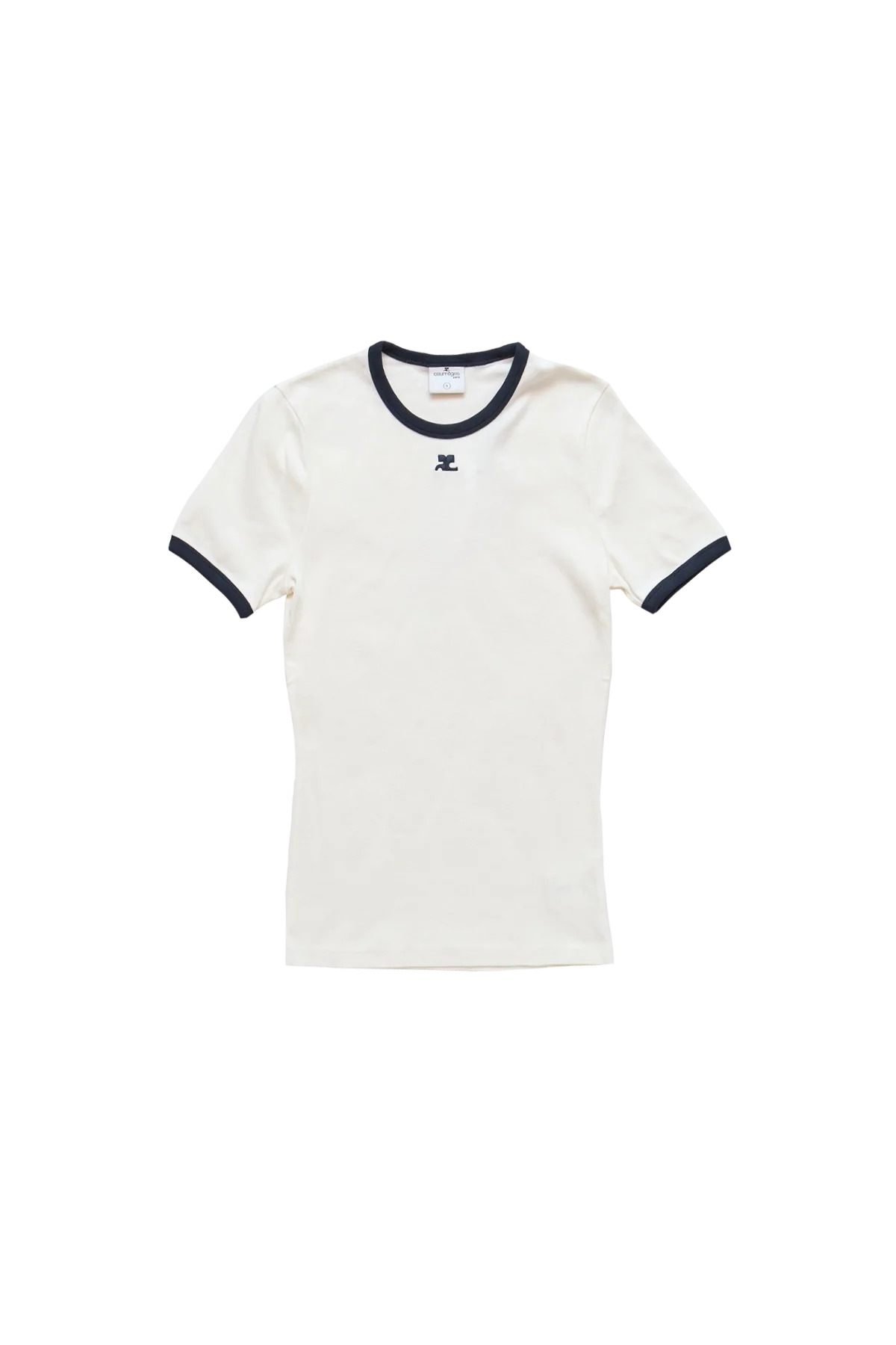 Courreges Signature Contrast T-Shirt White - 1