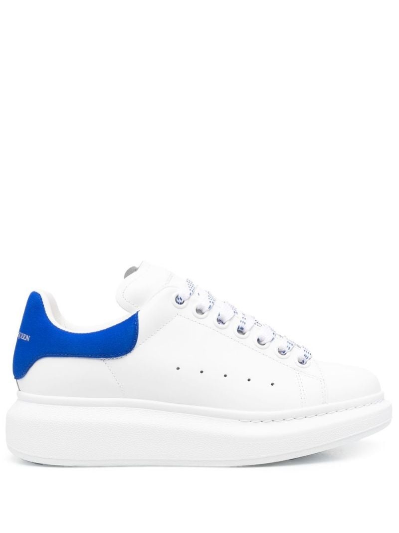 colour-block lace-up sneakers - 1
