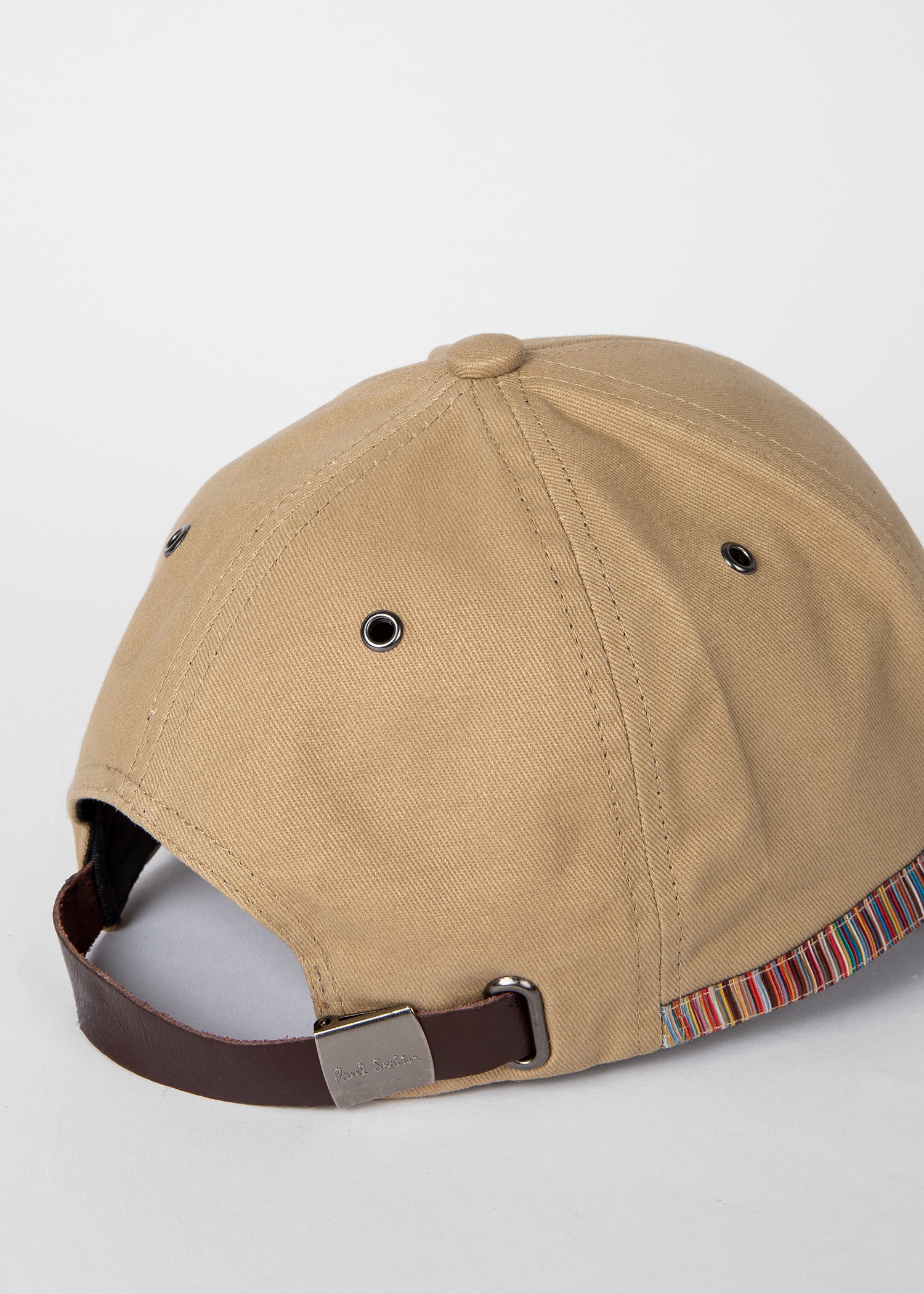 Camel 'Signature Stripe' Trim Cotton Baseball Cap - 4