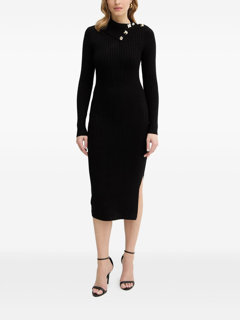 Priscilla button-detail midi dress 1