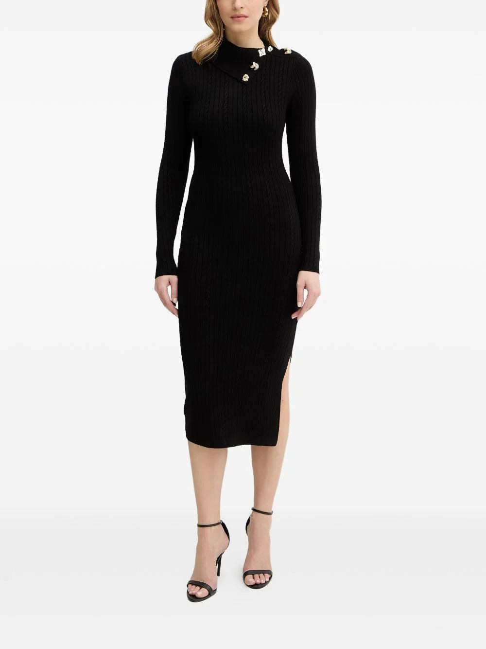 Priscilla button-detail midi dress - 1