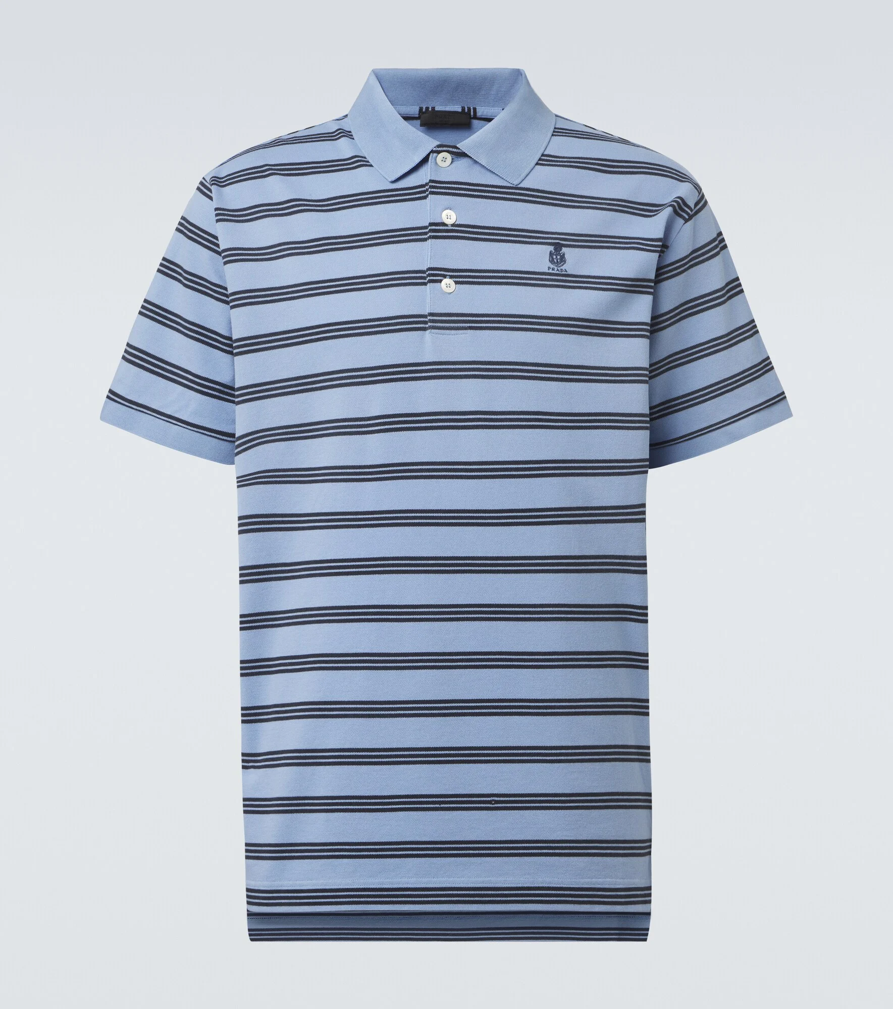 Striped cotton polo shirt - 1