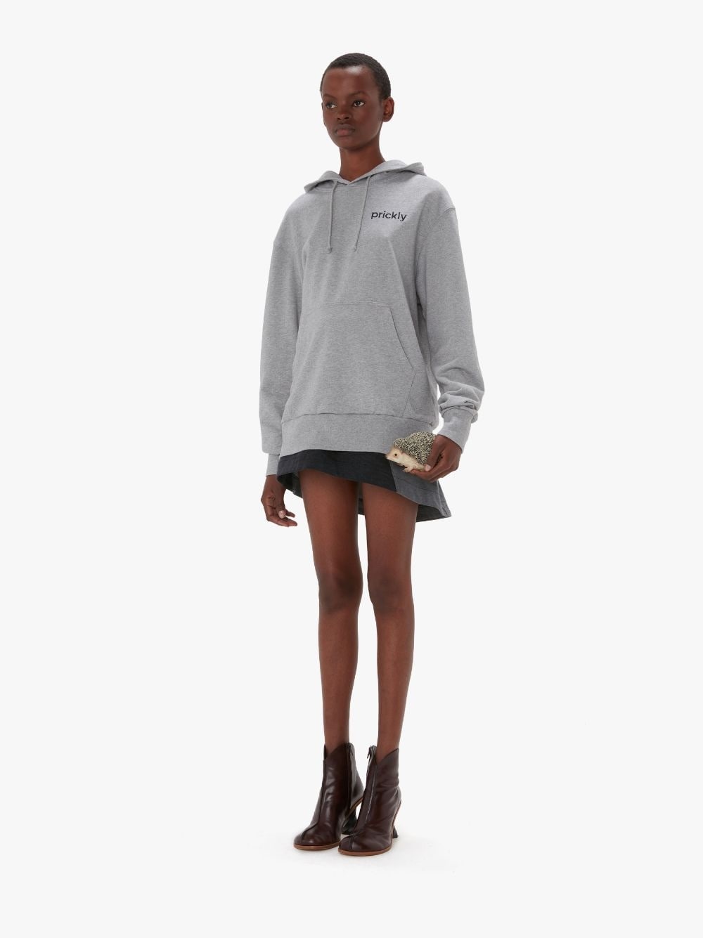 PRICKLY SLOGAN BACK PRINT HOODIE - 5
