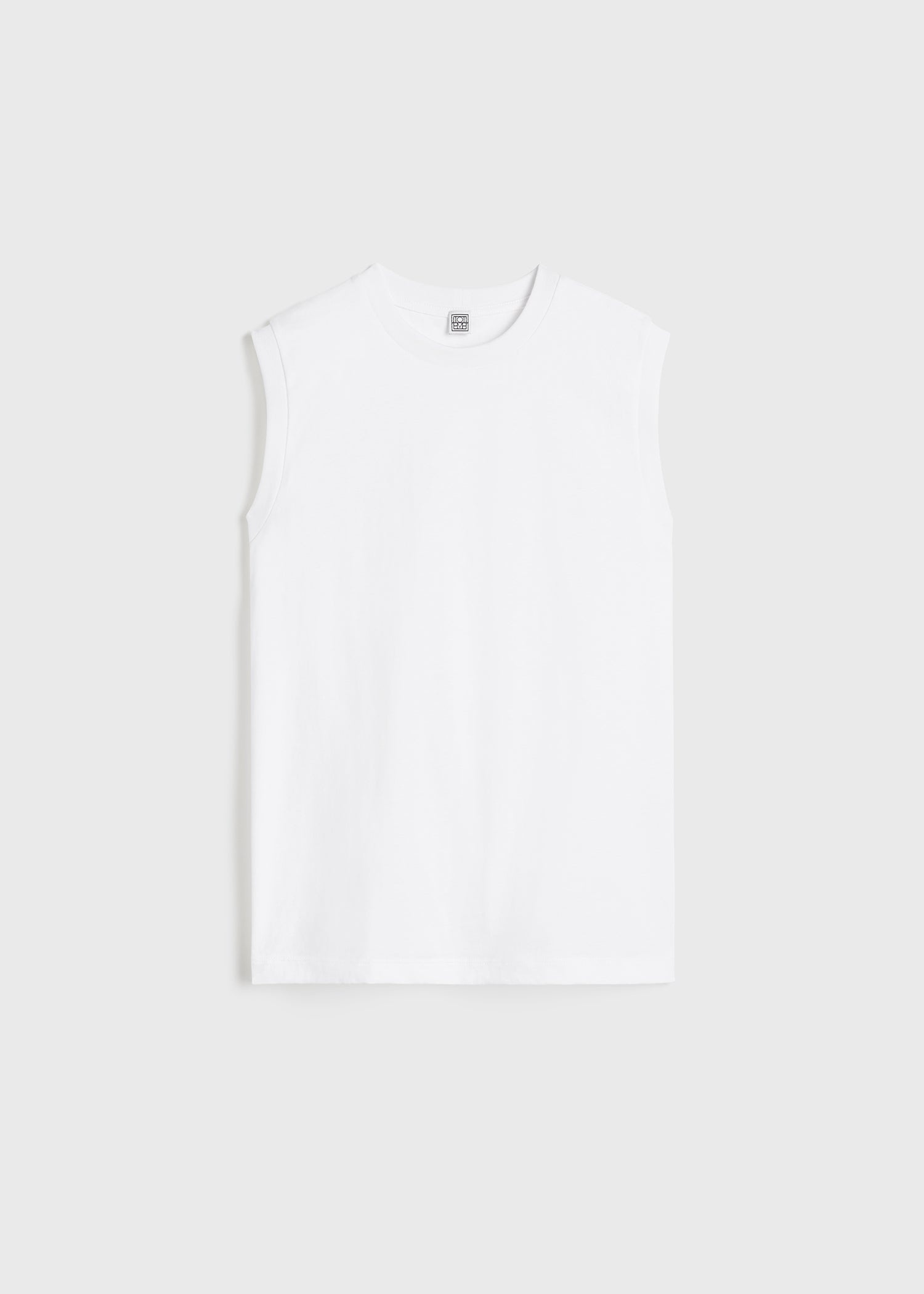Relaxed sleeveless tee off white - 1
