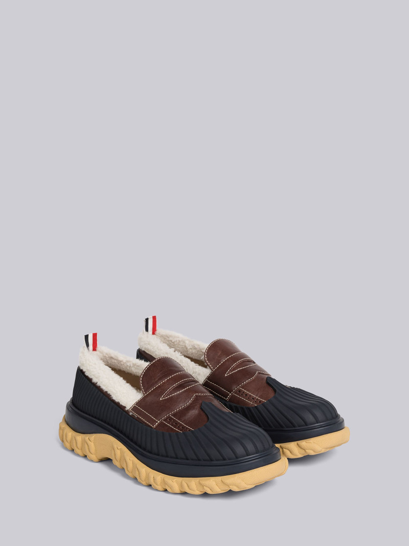 Smooth Calf Shearling Lined Loafer Duck Shoe 3