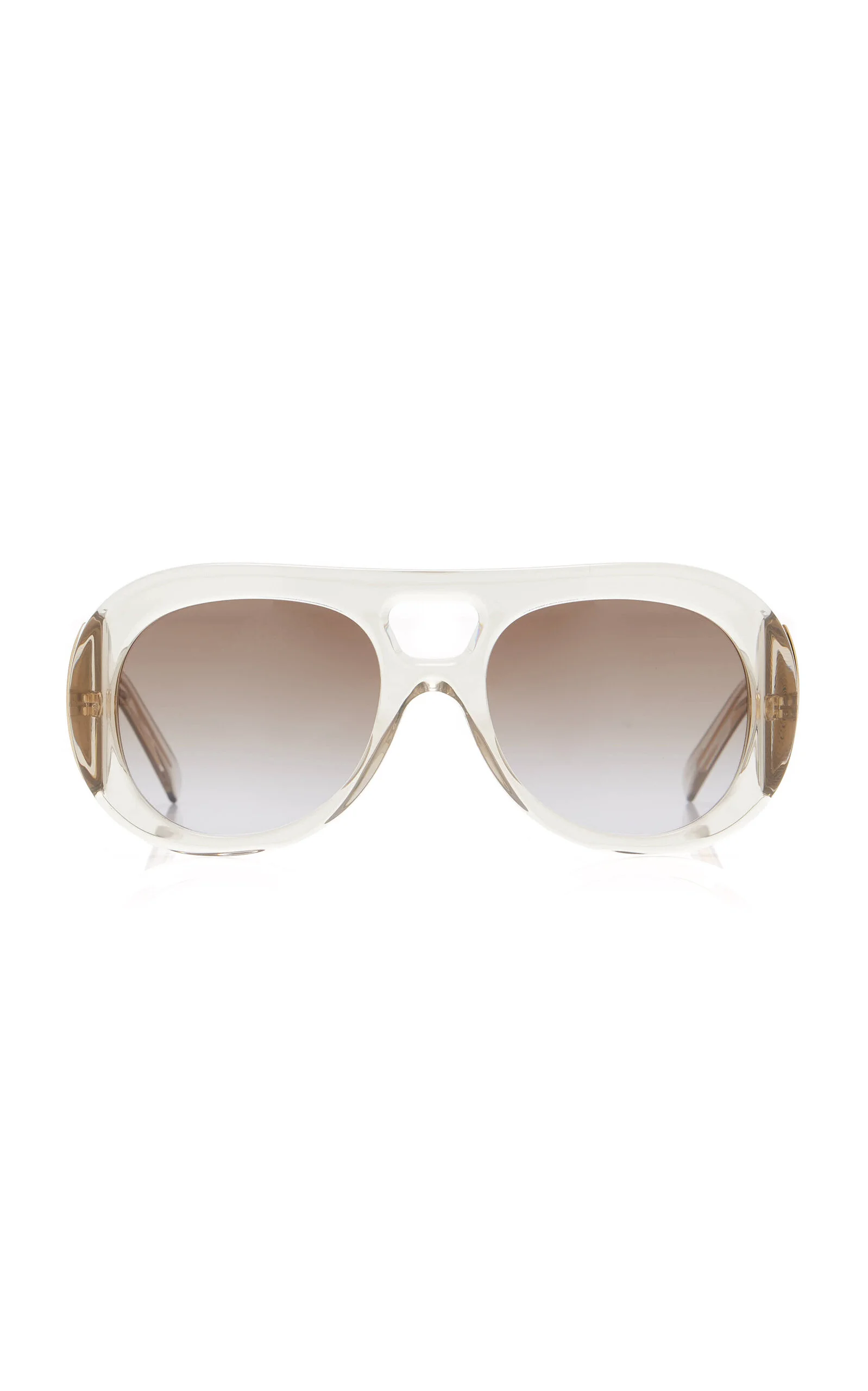 Bold Aviator-Frame Acetate Sunglasses ivory - 1