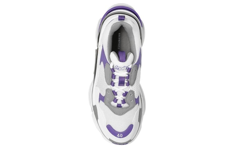 (WMNS) Balenciaga Triple S 'White Purple' 524039W2FW59551 - 4