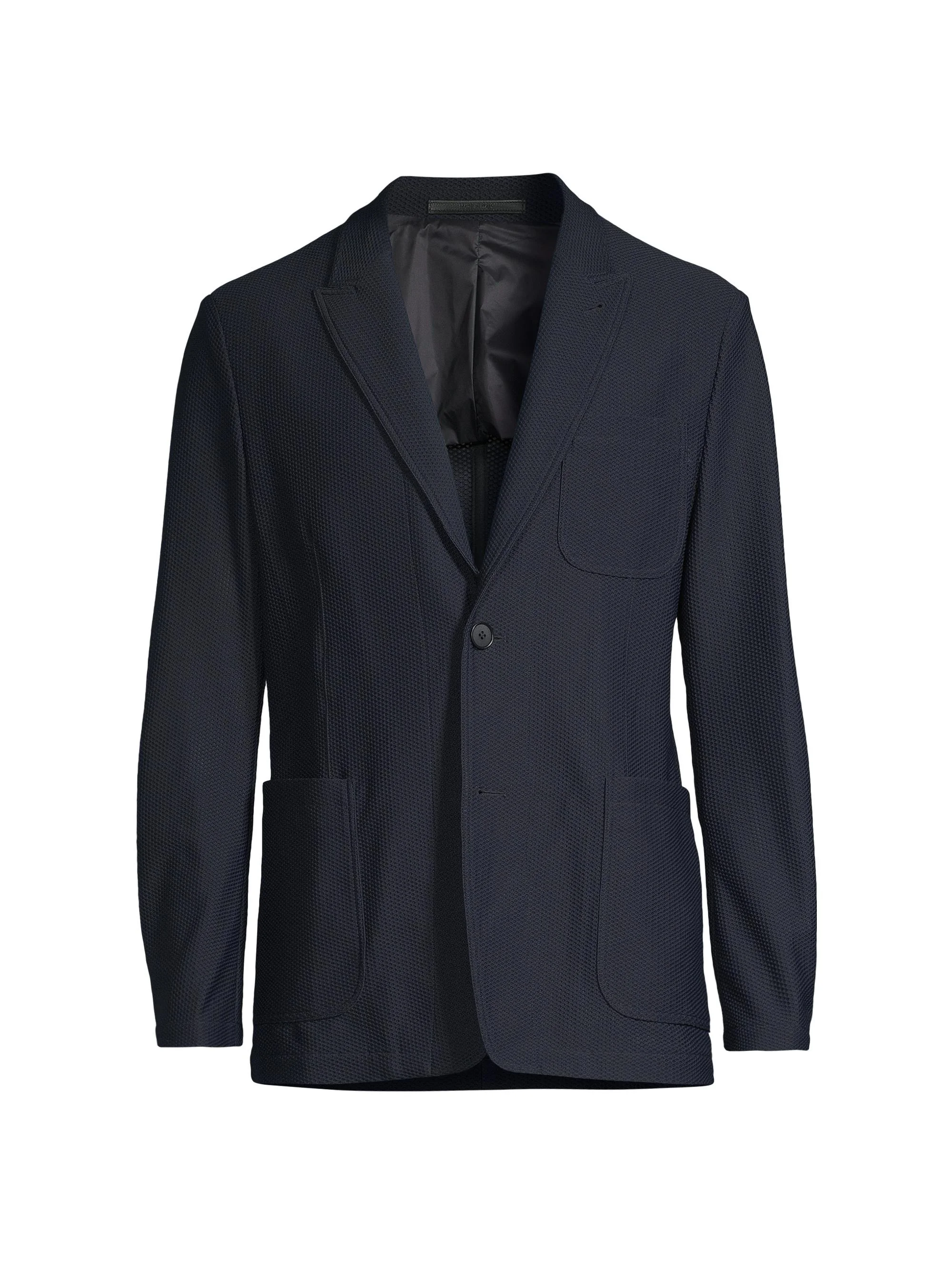 Men's Peak-Lapel Two-Button Blazer - Blue - 1