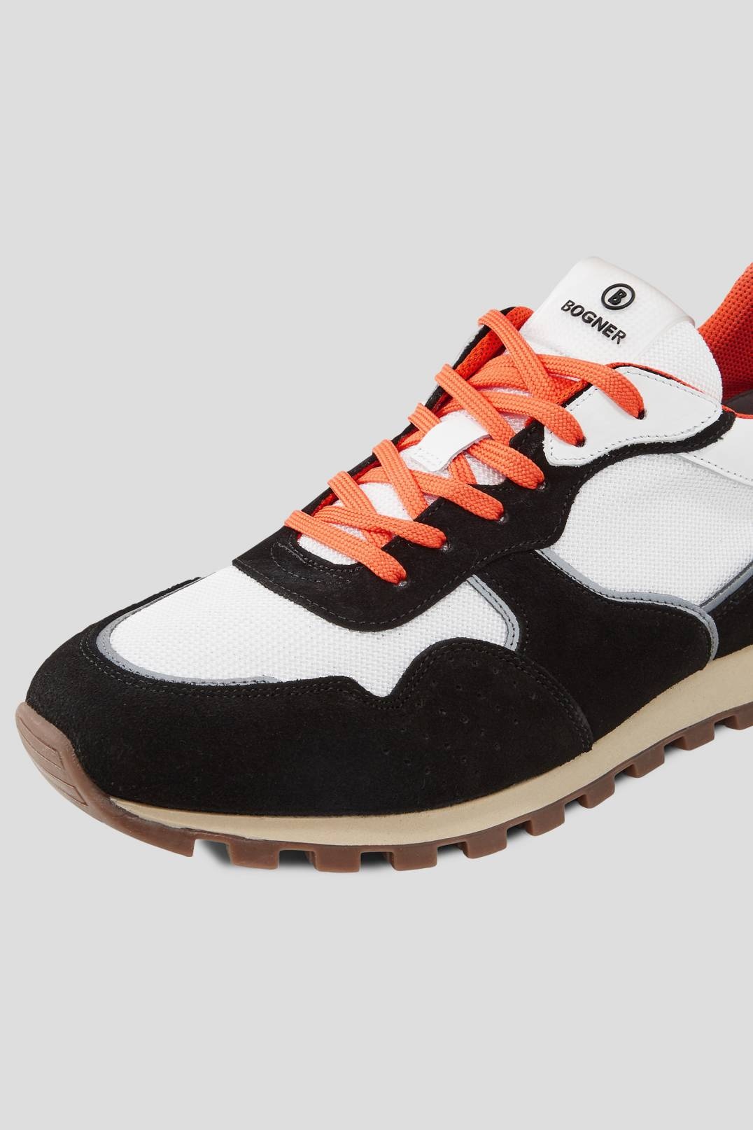 PORTO TRAINERS IN BLACK/ORANGE - 4
