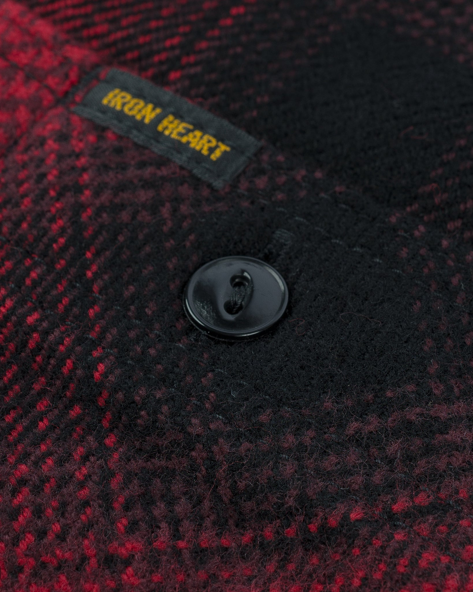 IHSH-265-RED Ultra Heavy Flannel Ombré Check Work Shirt - Red/Black - 10