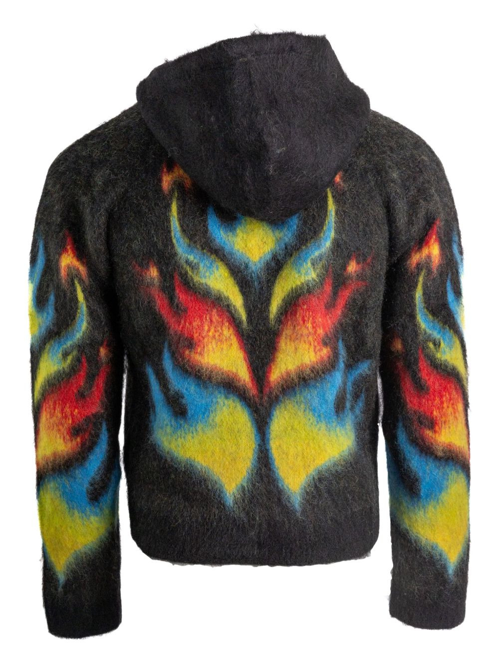 flame-pattern hooded jacket - 2