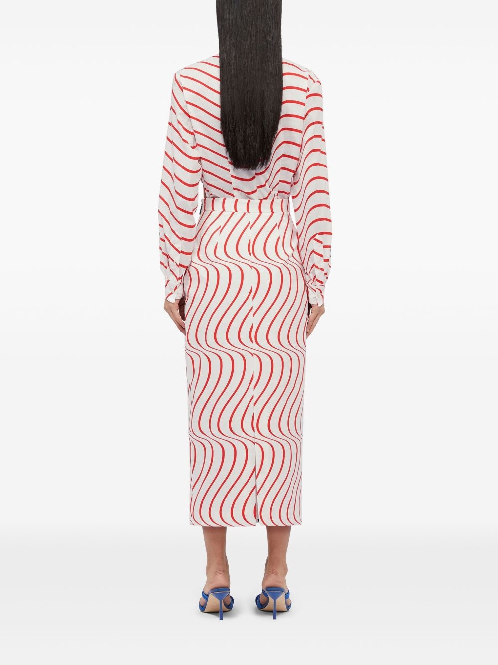 printed pencil skirt - 4