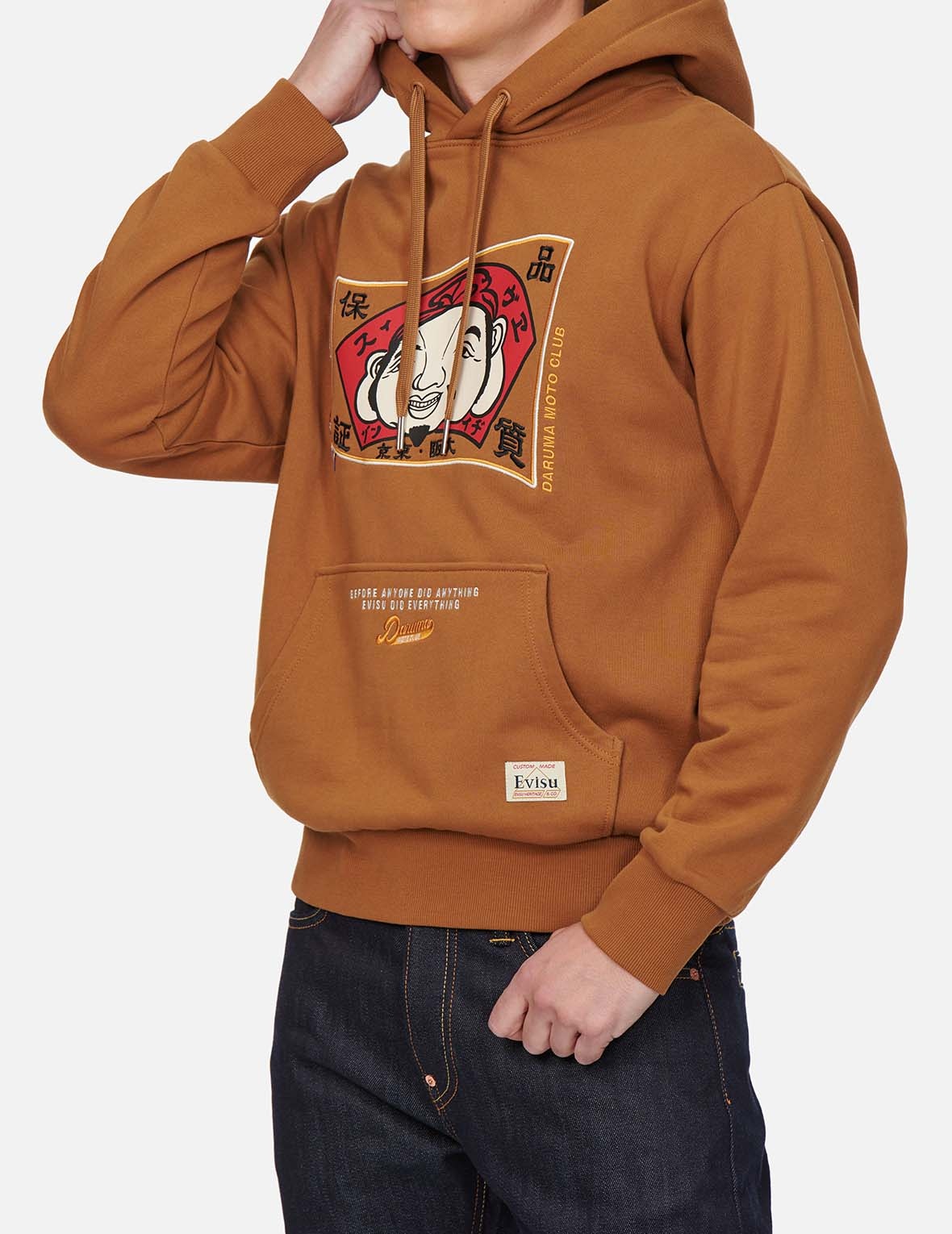 HOODED SWEATSHIRT WITH GODHEAD FLAG AND DARUMA EMBROIDERY - 3