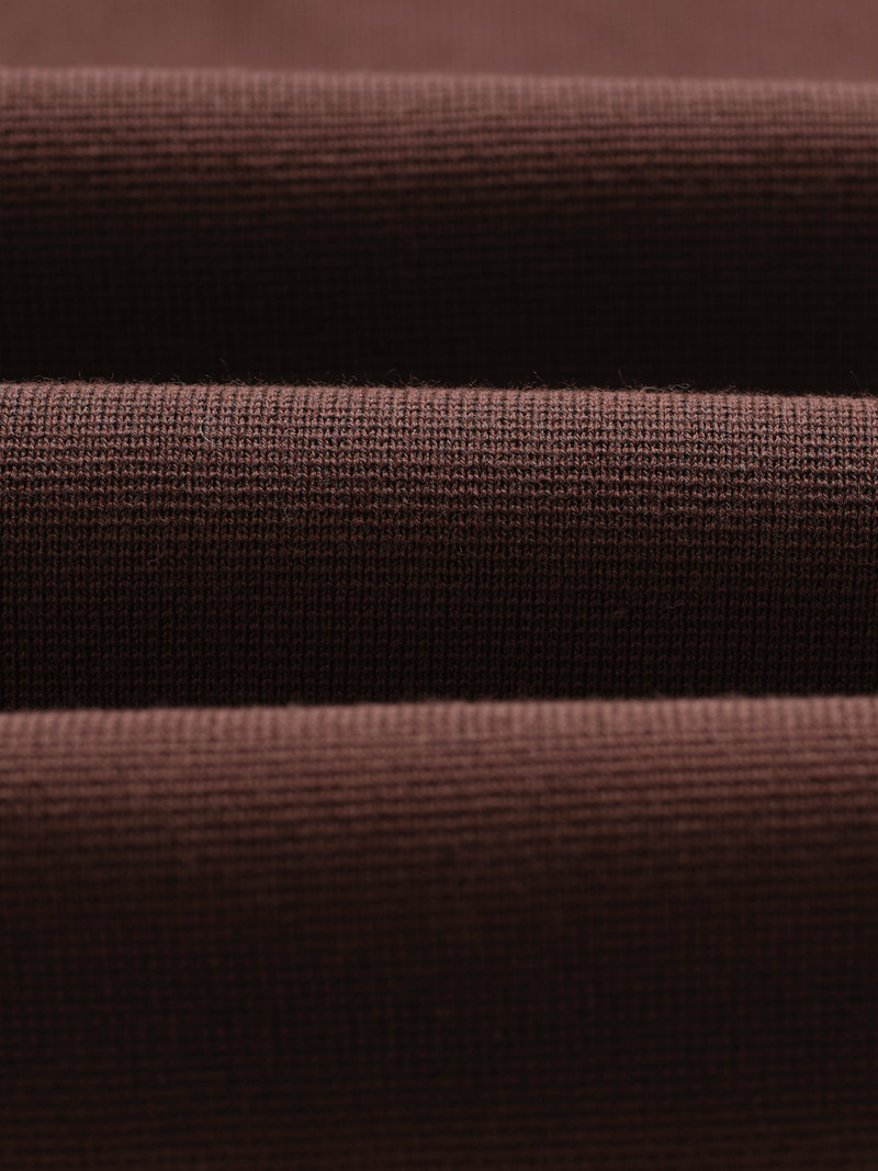Carter - Brown Open Collar Milano Knit Polo 9