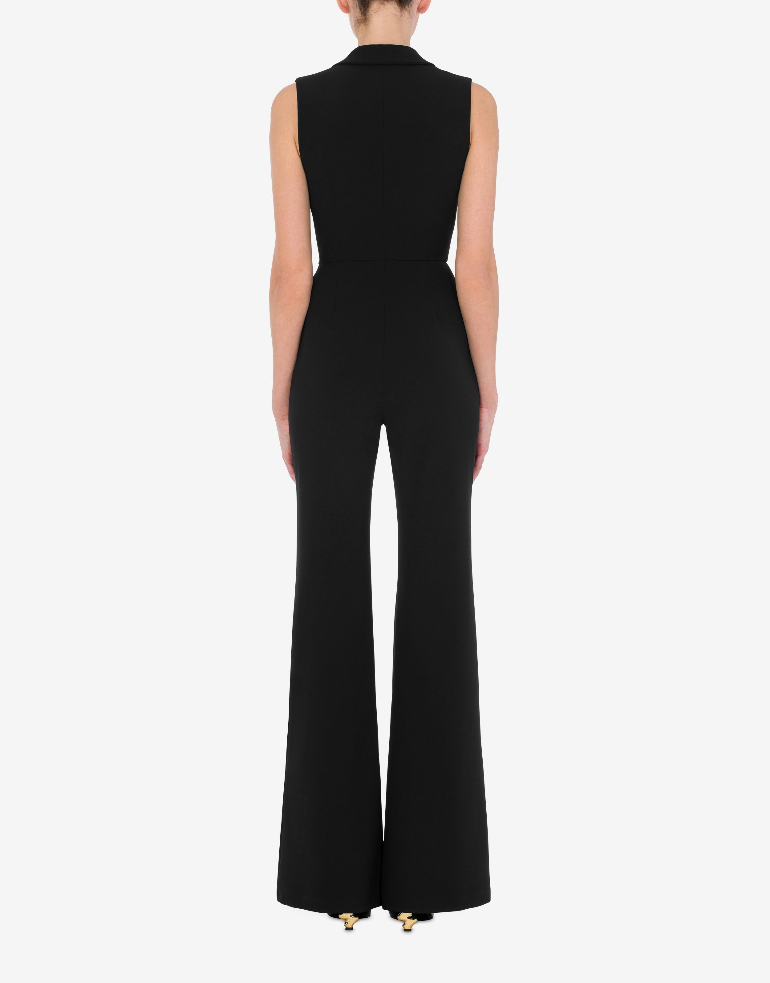 MORPHED BUCKLE STRETCH CRÊPE JUMPSUIT - 3