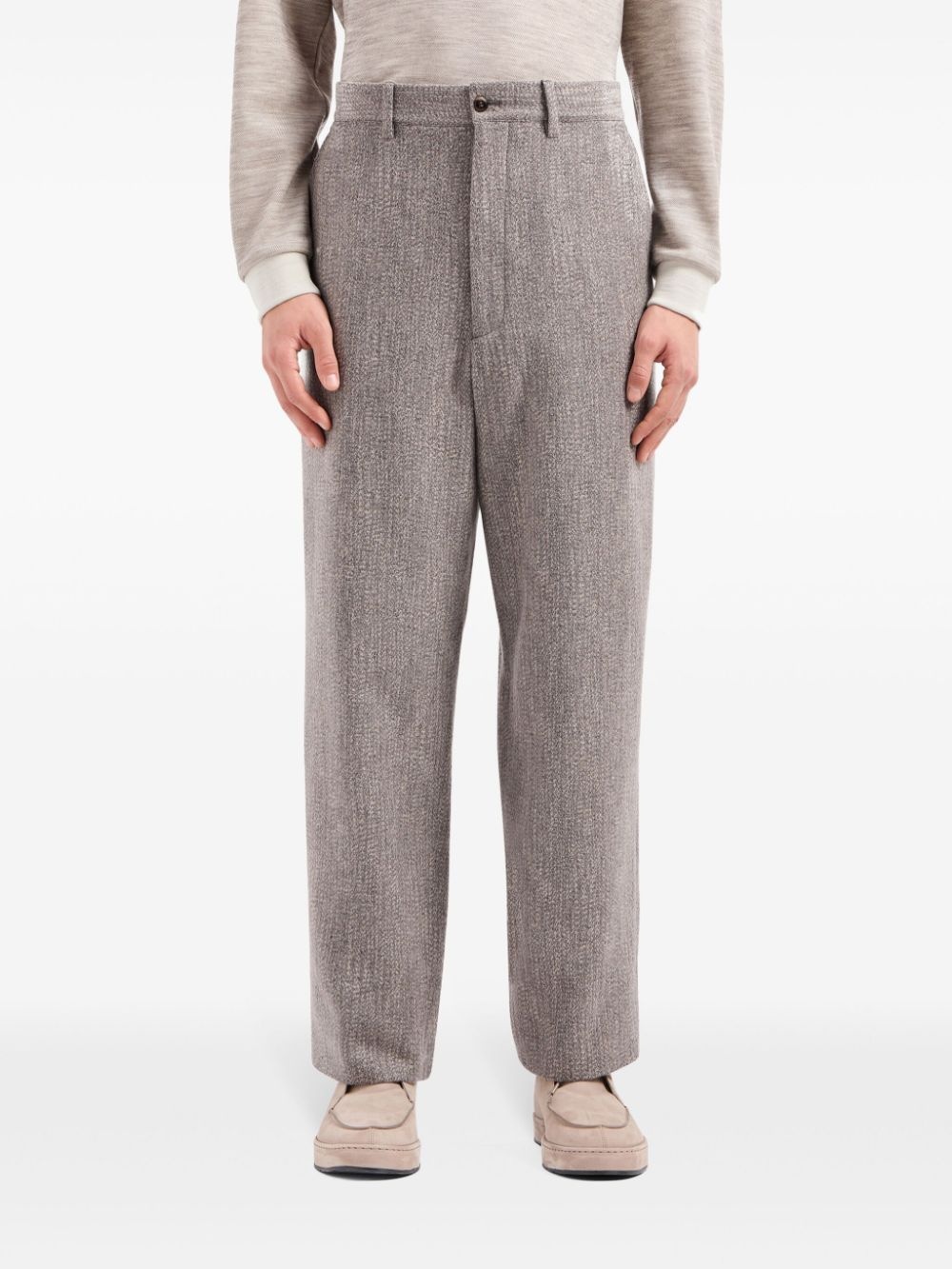 cropped straight-legged trousers - 2