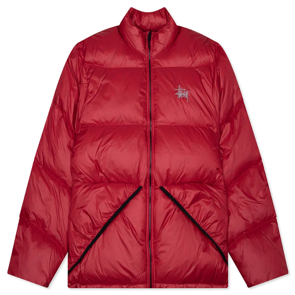 MICRO RIPSTOP DOWN MOCK - RED - 1