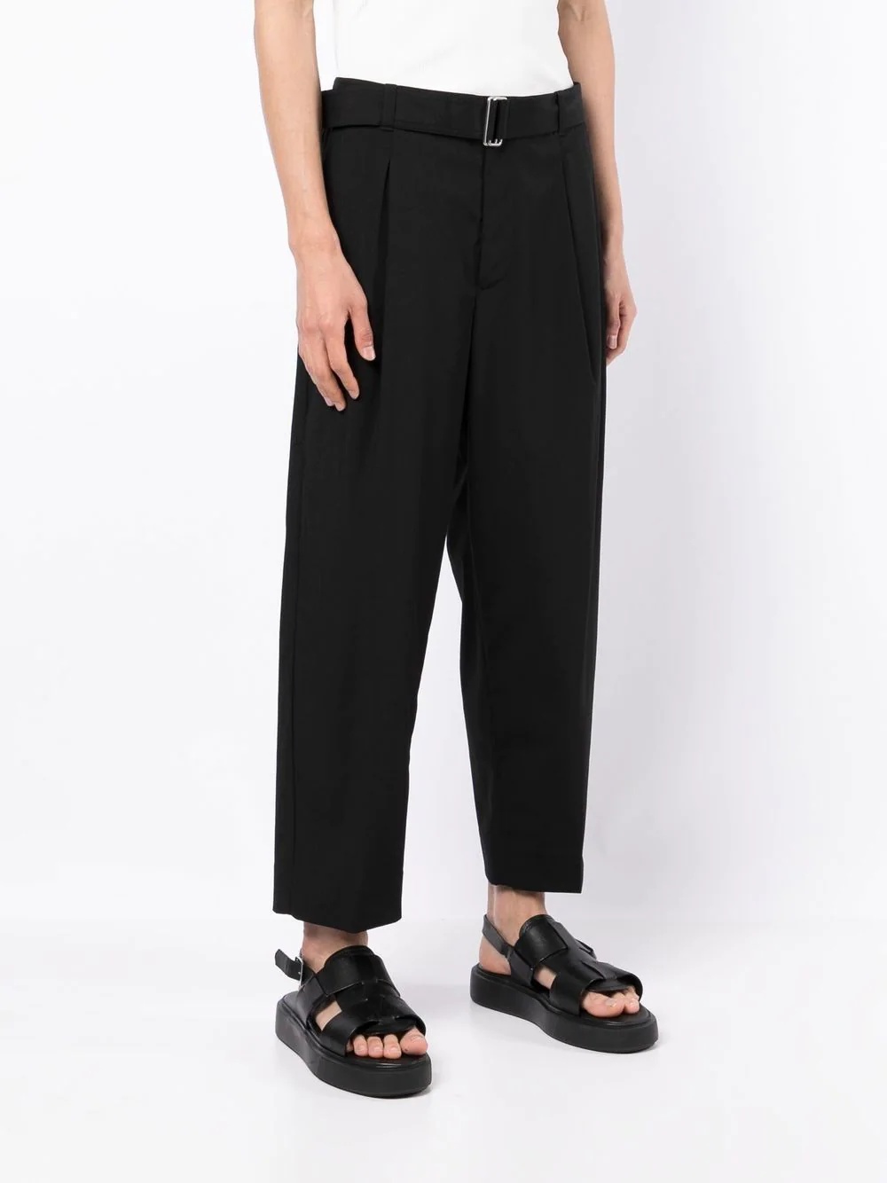 belted drop-crotch trousers - 3