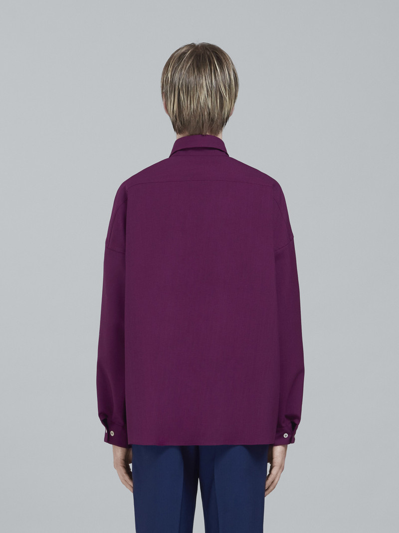 PURPLE TROPICAL WOOL SHIRT 3