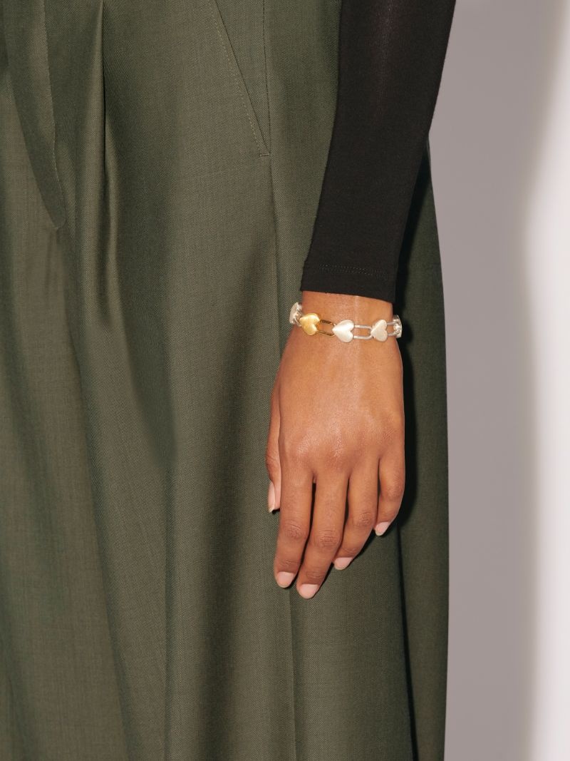 Heart Padlock Link Bracelet - 3