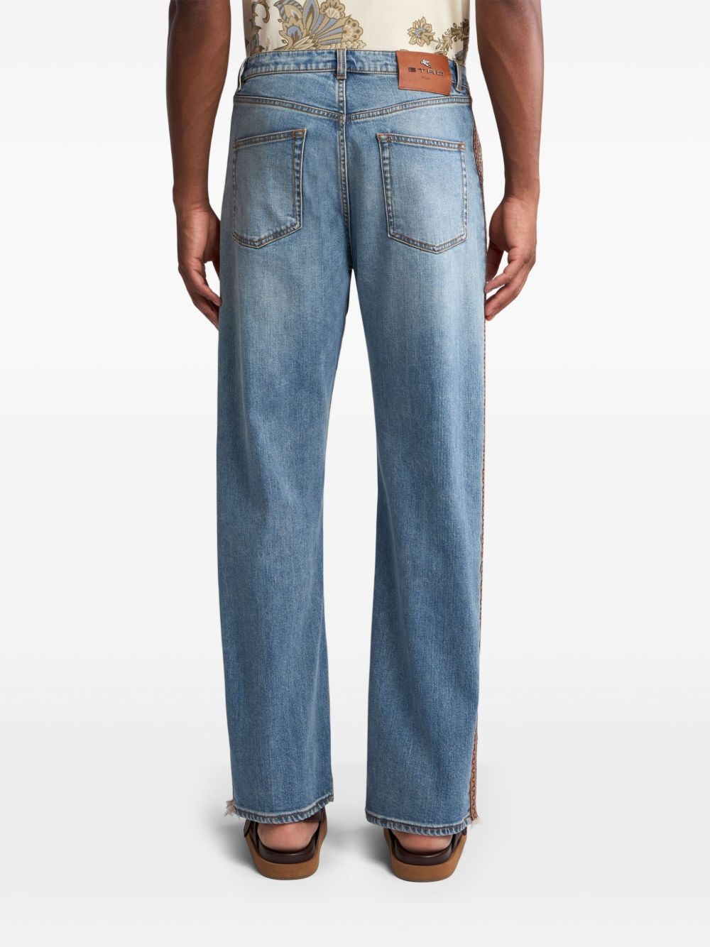 panelled jeans - 4