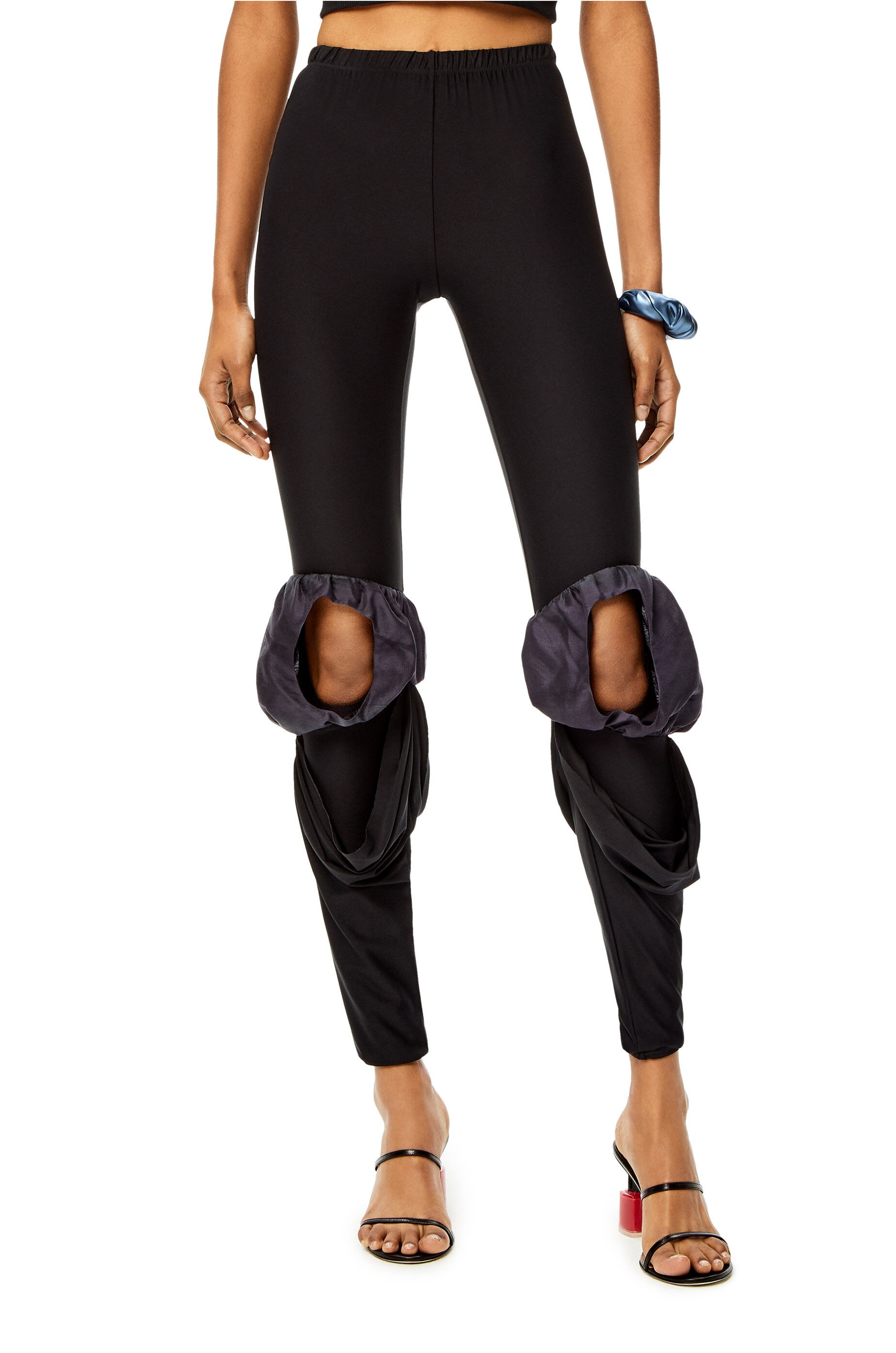 Draped leggings in silk - 3