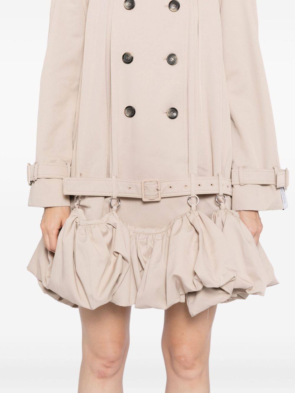 puffed-hem dress - 5