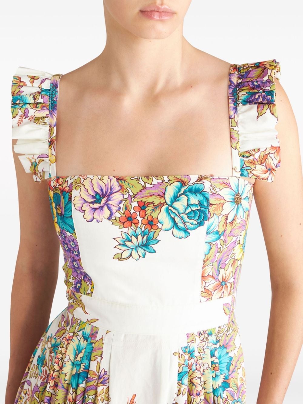 floral-print midi dress - 4