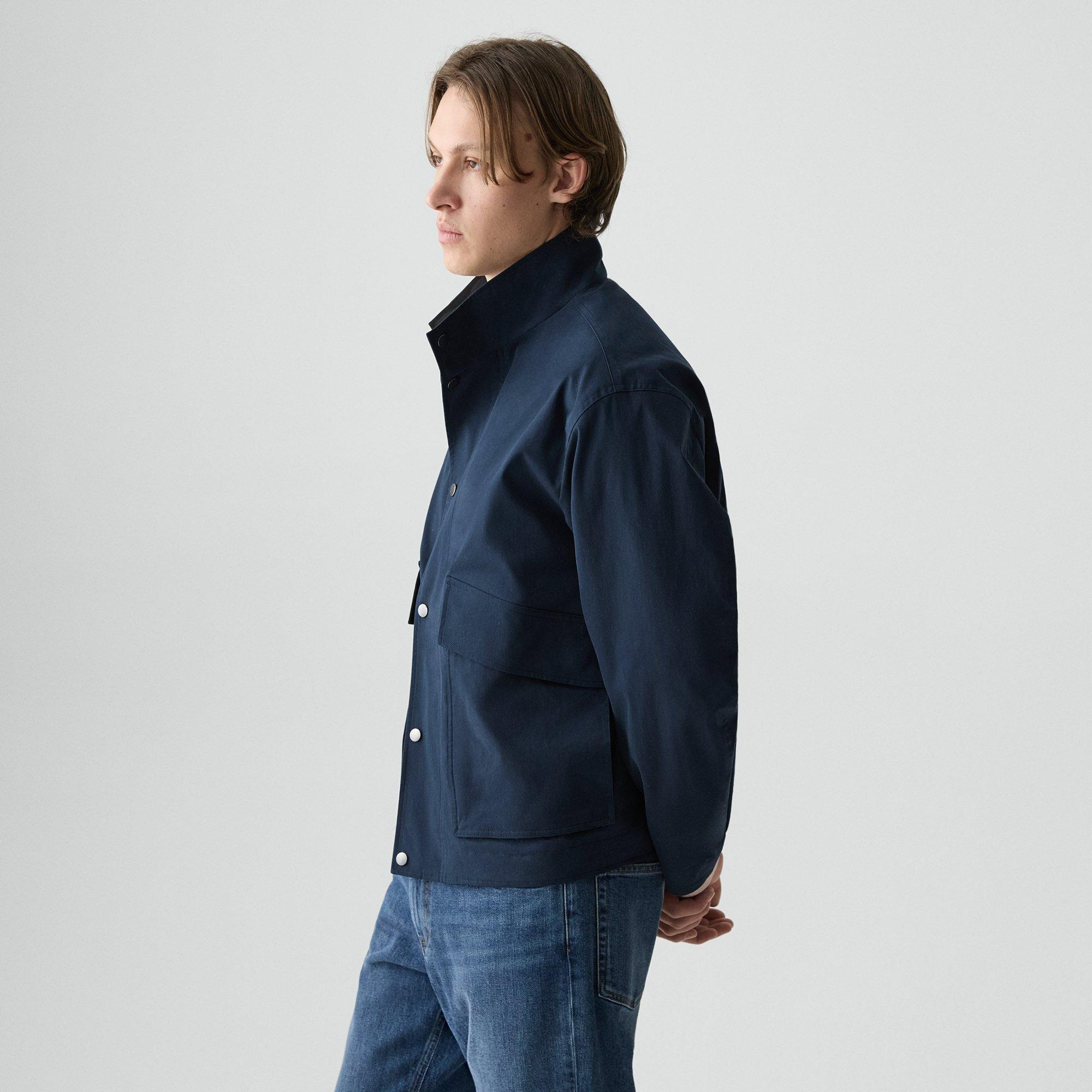 Utility Jacket in Peach Cotton - 3