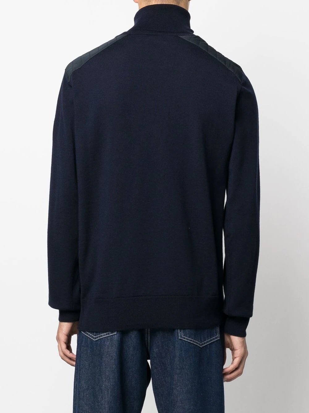 logo-patch roll-neck jumper - 4