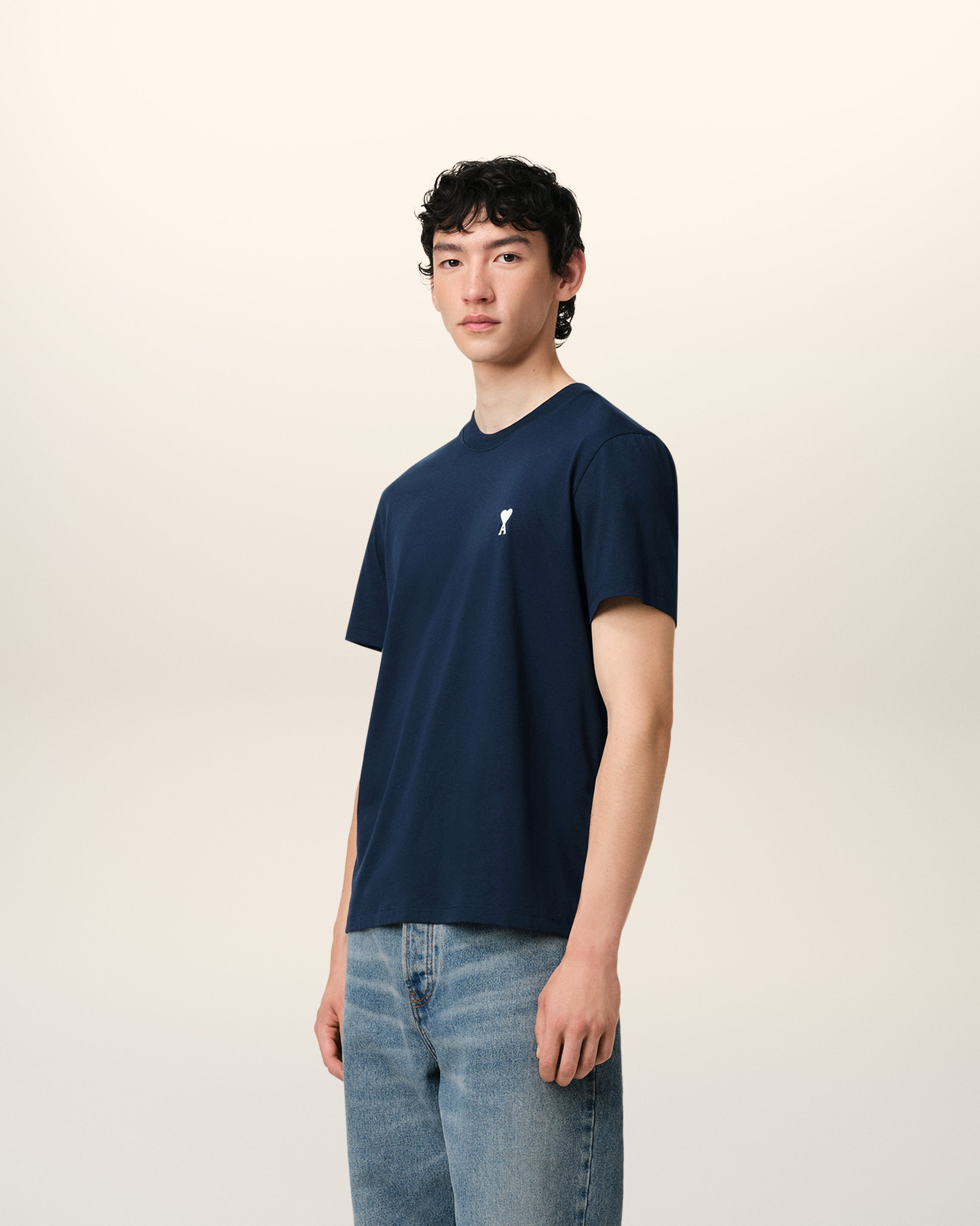NAVY COTTON AMI DE COEUR T-SHIRT - 11