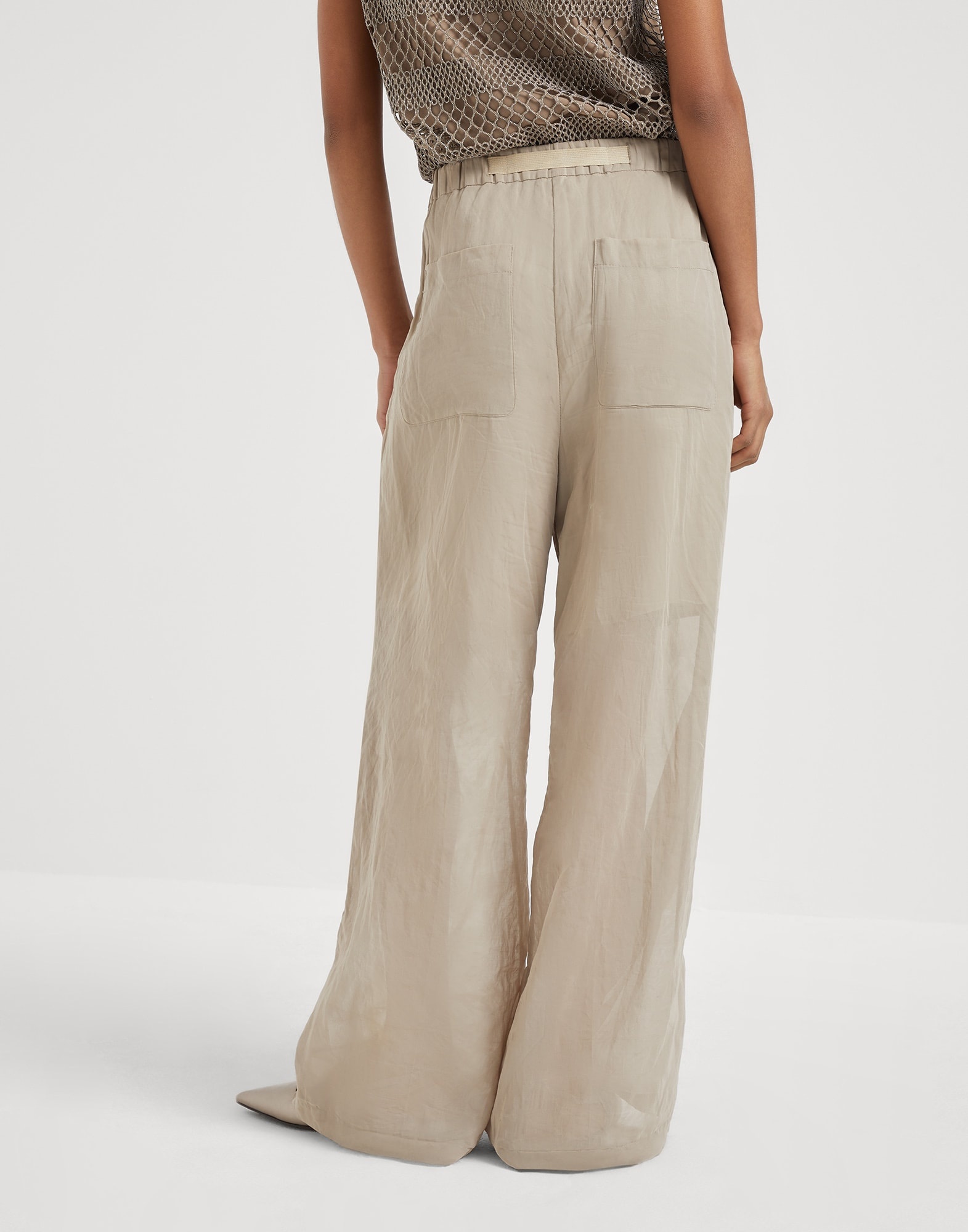 Cotton organza ergonomic loose trousers - 2