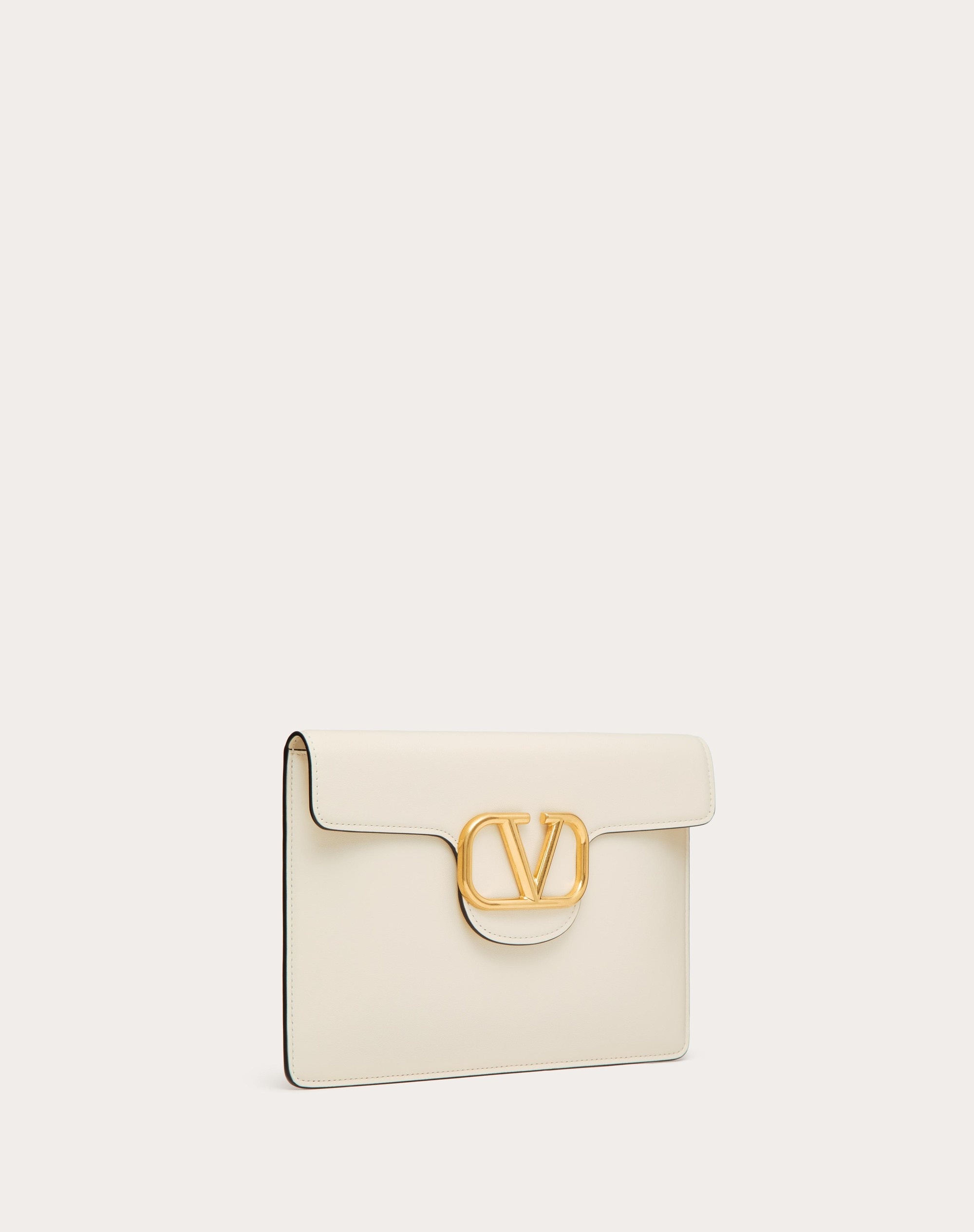 VALENTINO GARAVANI LOCÒ CALFSKIN CLUTCH BAG - 2