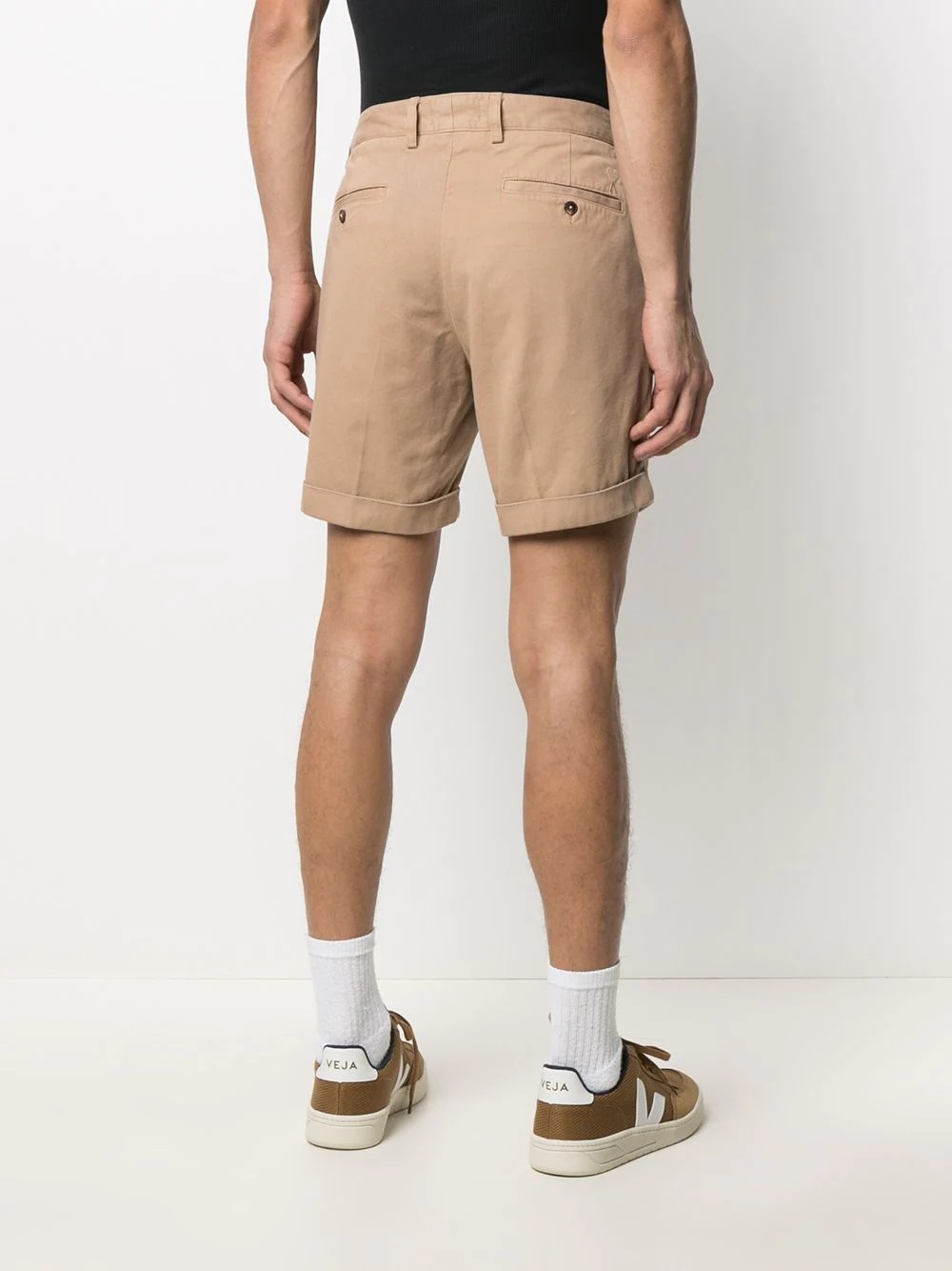 turn-up hem chino shorts - 4