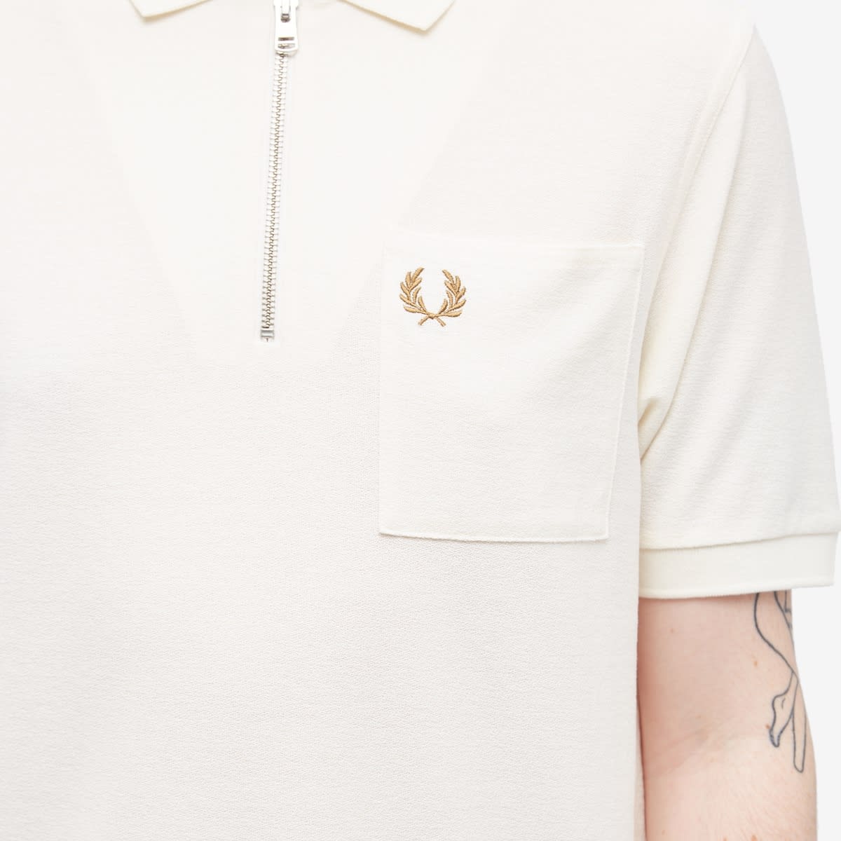 Fred Perry Textured Zip Neck Polo - 5