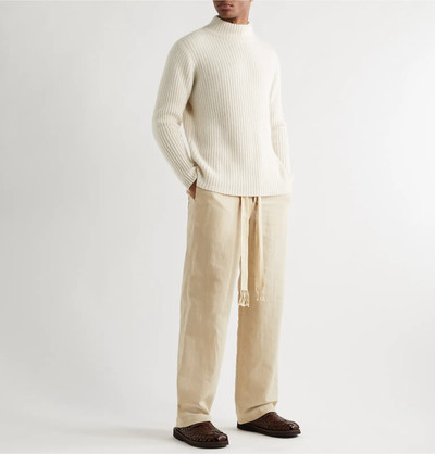 The Elder Statesman Ribbed Cashmere Mock-Neck Sweater outlook